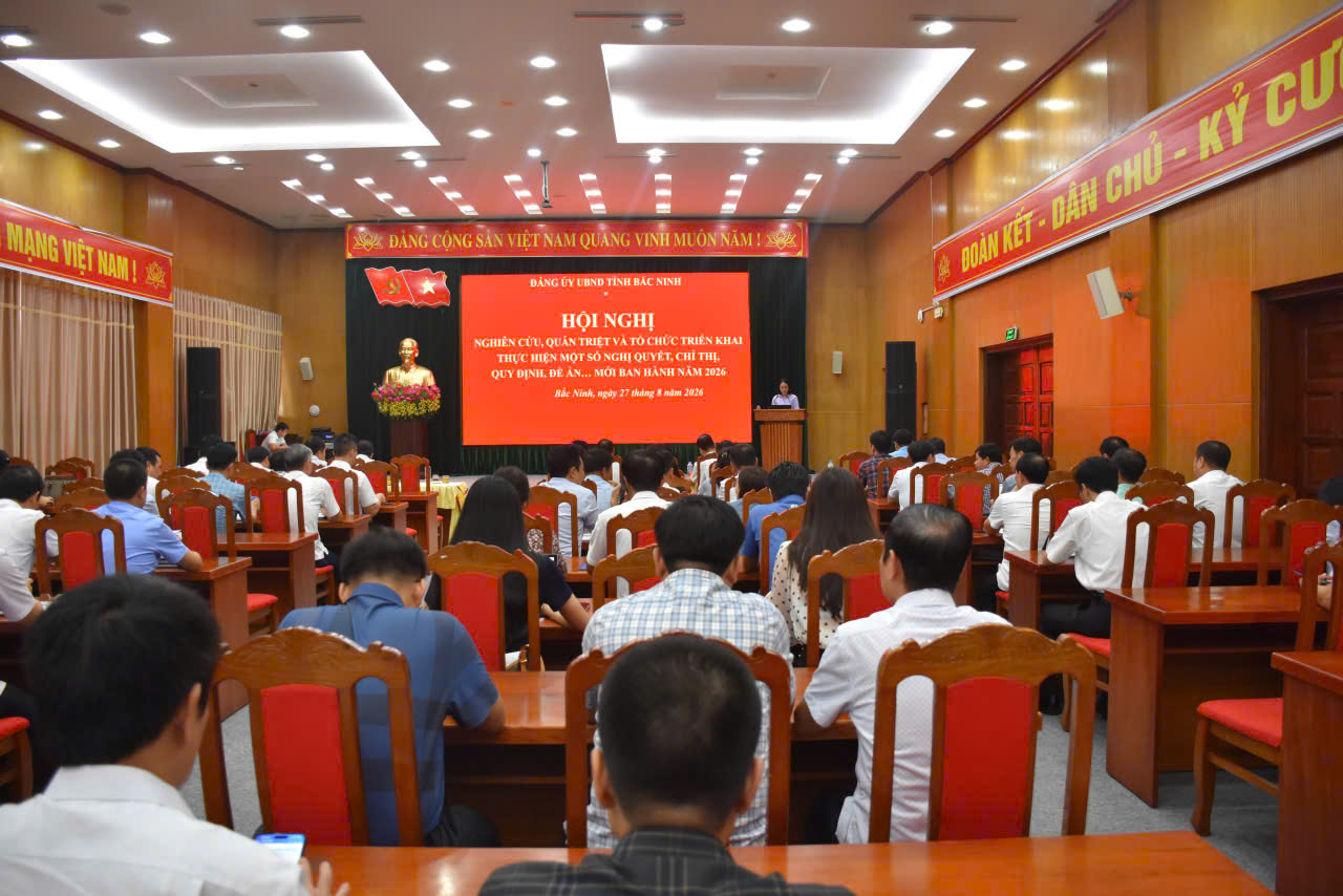 Đảng ủy UBND tỉnh Bắc Ninh tổ chức Hội nghị quán triệt, học tập các văn bản, nghị quyết quan...